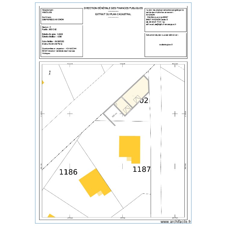 garage depot. Plan de 1 pièce et 85 m2