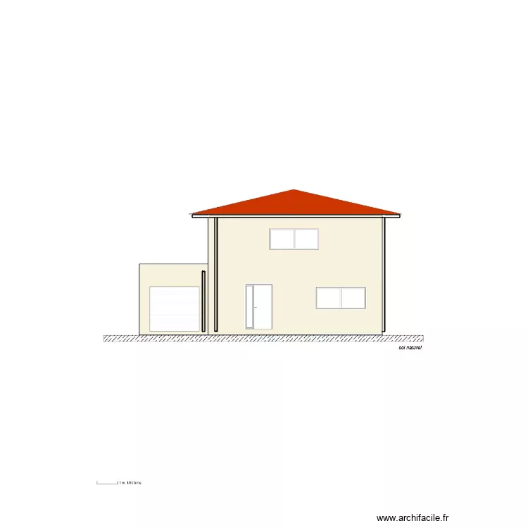 facade Ouest 2. Plan de 