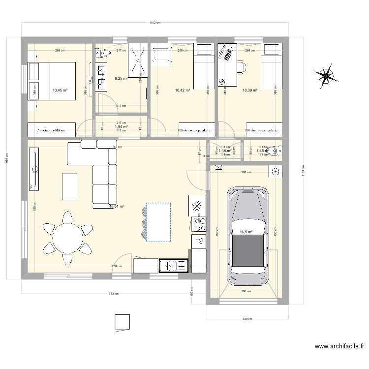 Maison carrée 3. Plan de 0 pièce et 0 m2