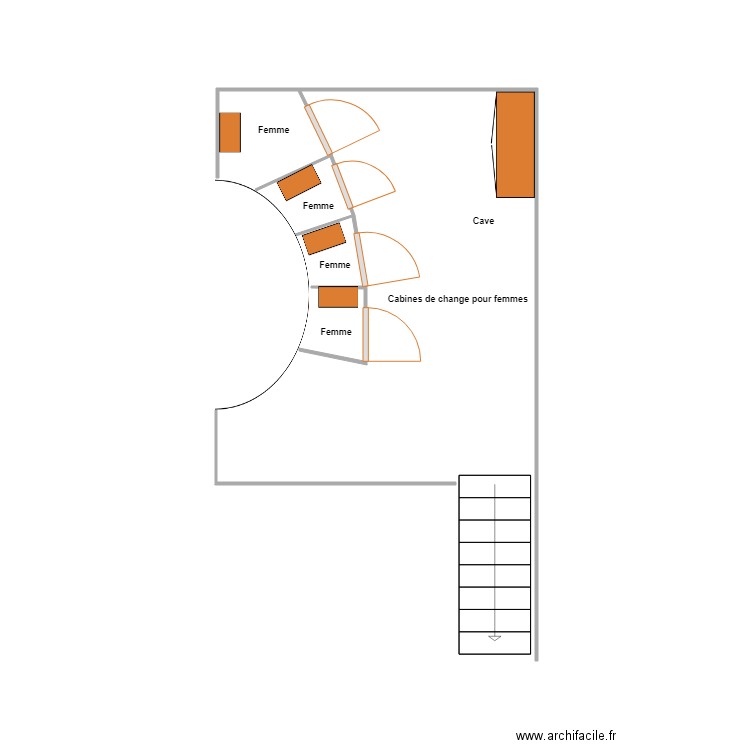 changing rooms. Plan de 0 pièce et 0 m2