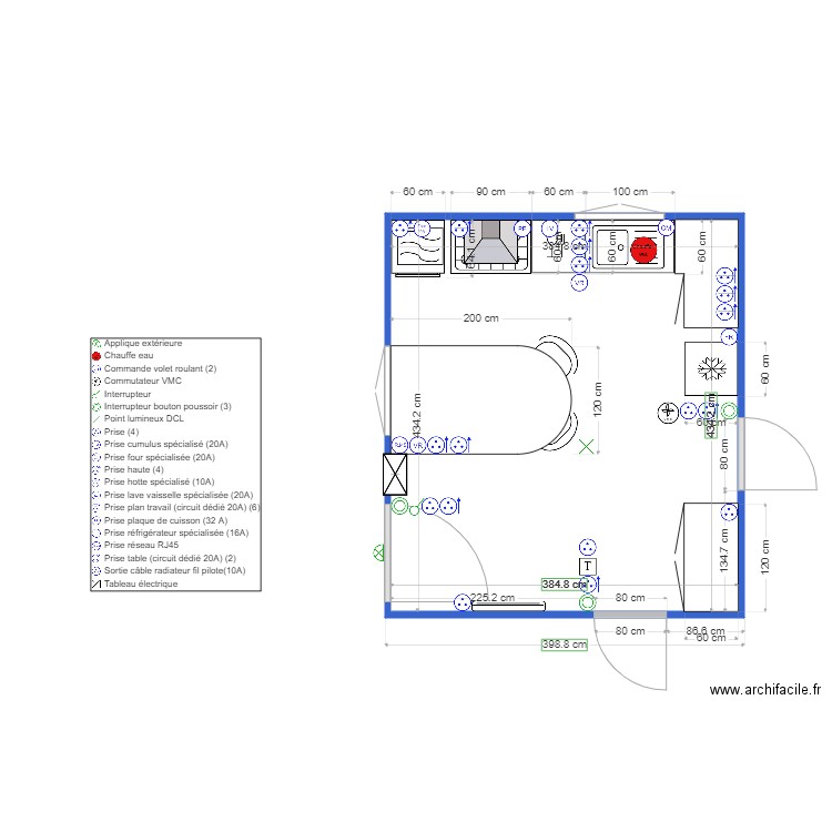 Cuisine V1. Plan de 0 pièce et 0 m2