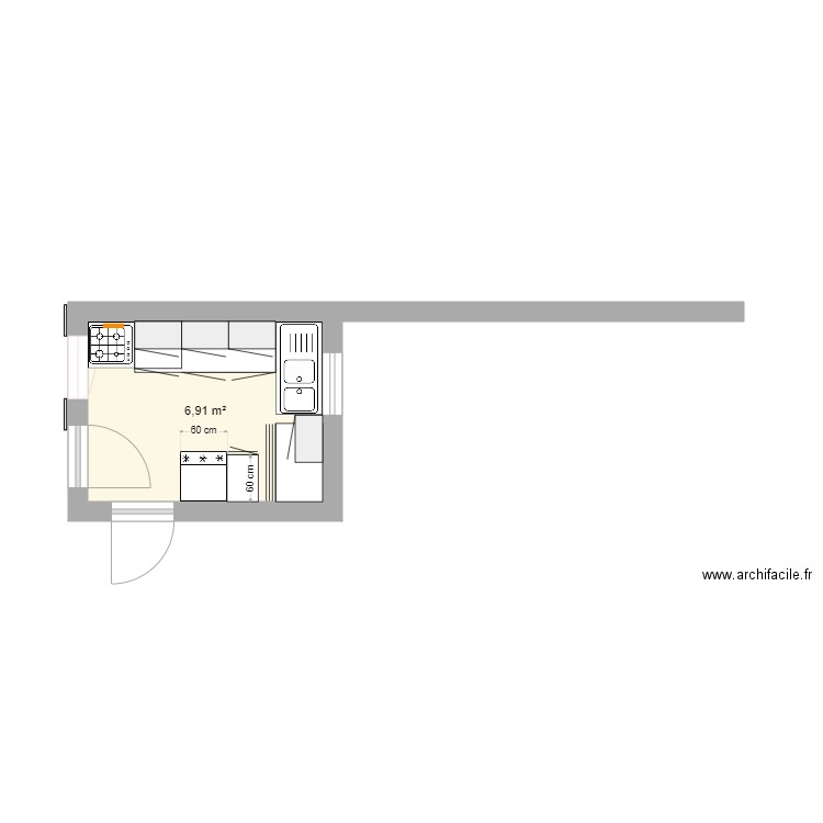 riousse plan cuisine. Plan de 0 pièce et 0 m2