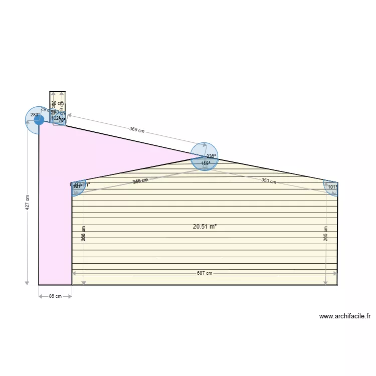 facade nord. Plan de 