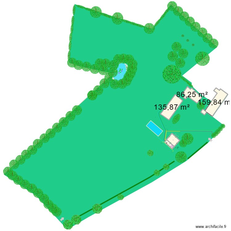 PLAN BARBOTTE SITUATION. Plan de 5 pièces et 444 m2