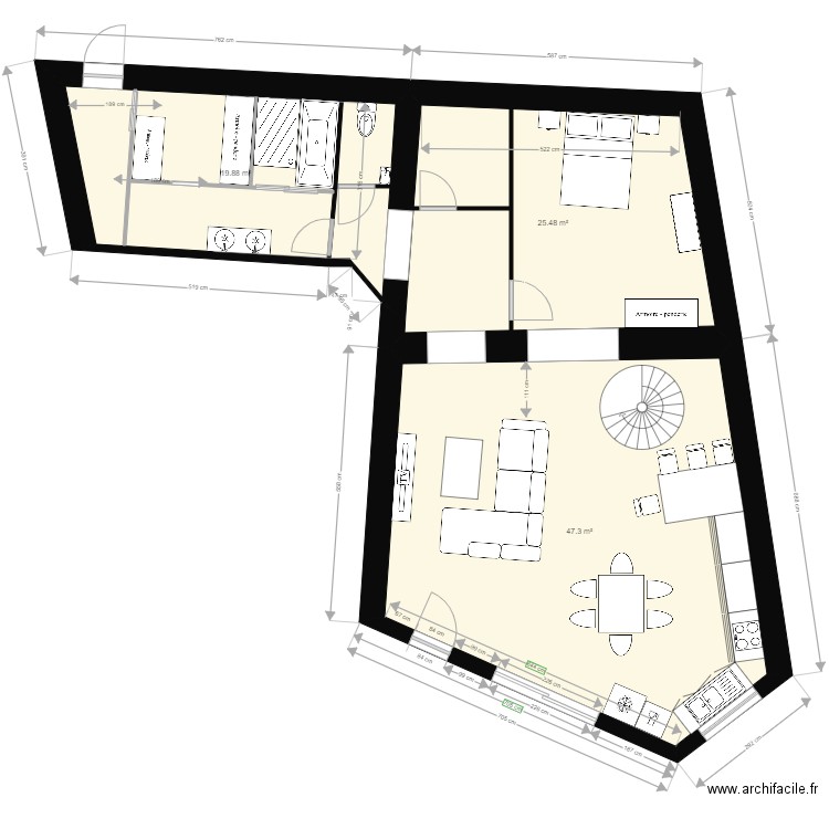 appart RDC idée val. Plan de 0 pièce et 0 m2