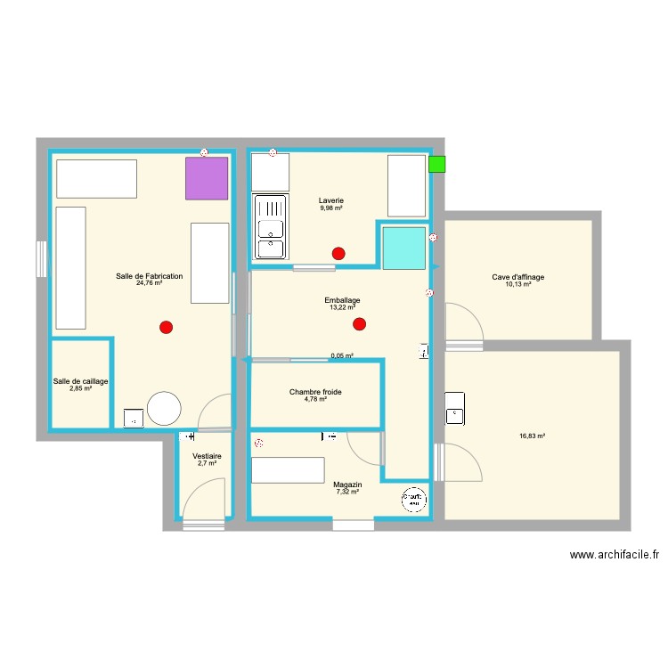 Fromagerie 1. Plan de 0 pièce et 0 m2