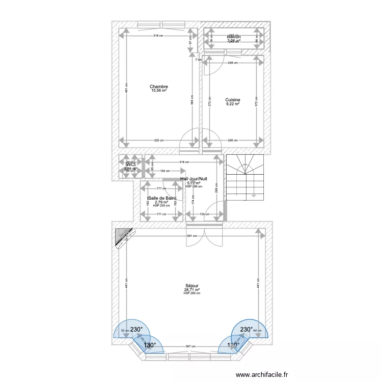 Dodon&eacute;e 28 2&egrave;me &eacute;tage. Plan de 