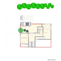 feng shui hall entree avec zones vides en rouge