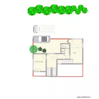 feng shui hall entree avec zones vides en rouge