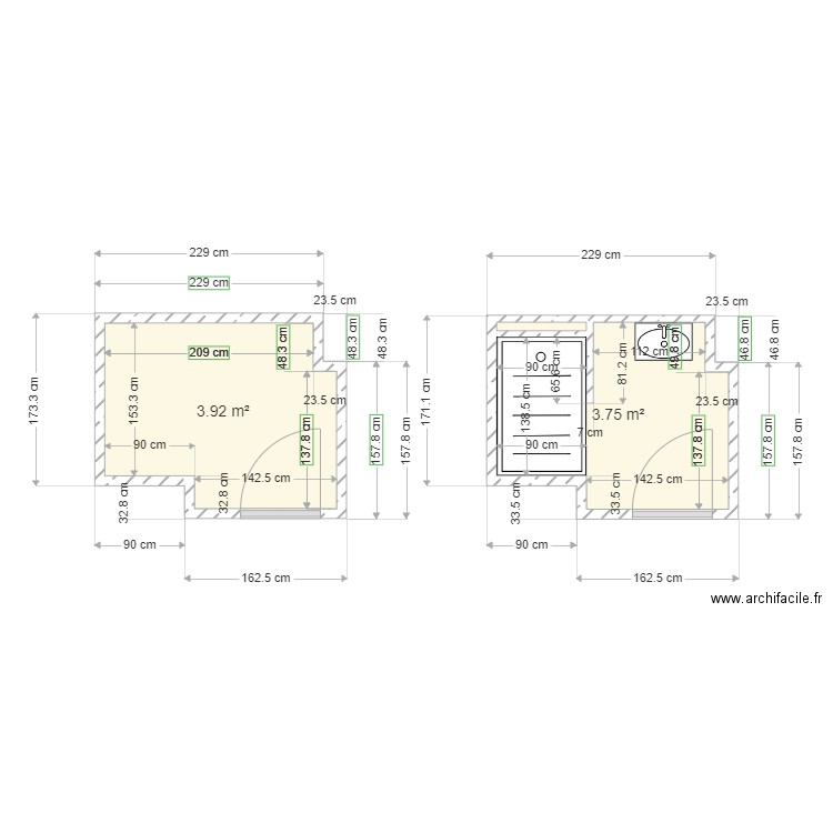pacific  sdb. Plan de 0 pièce et 0 m2