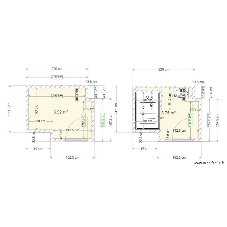 pacific  sdb. Plan de 0 pièce et 0 m2