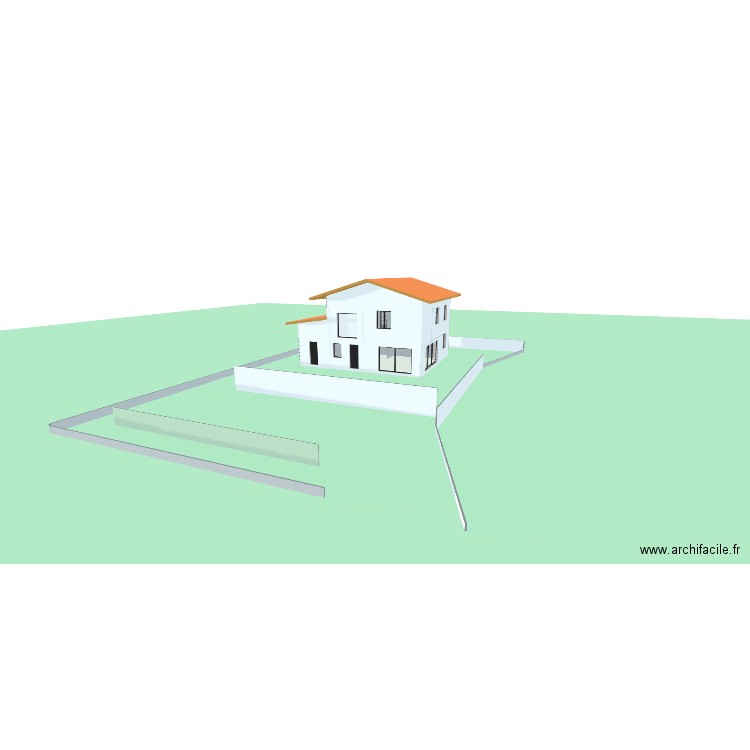 27-10 avec garage studio à gauche. Plan de 18 pièces et 241 m2