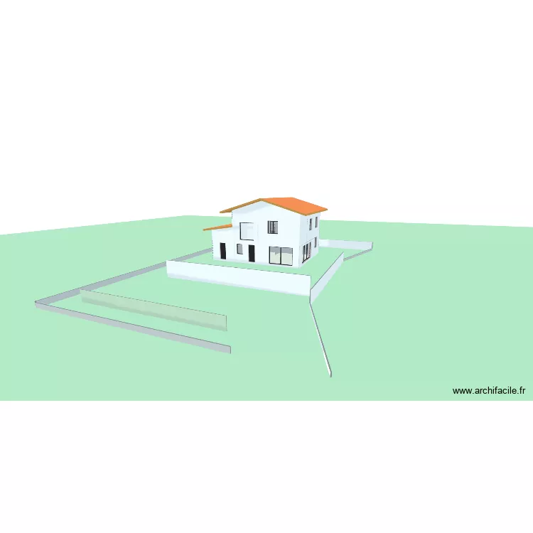 27-10 avec garage studio &agrave; gauche. Plan de 