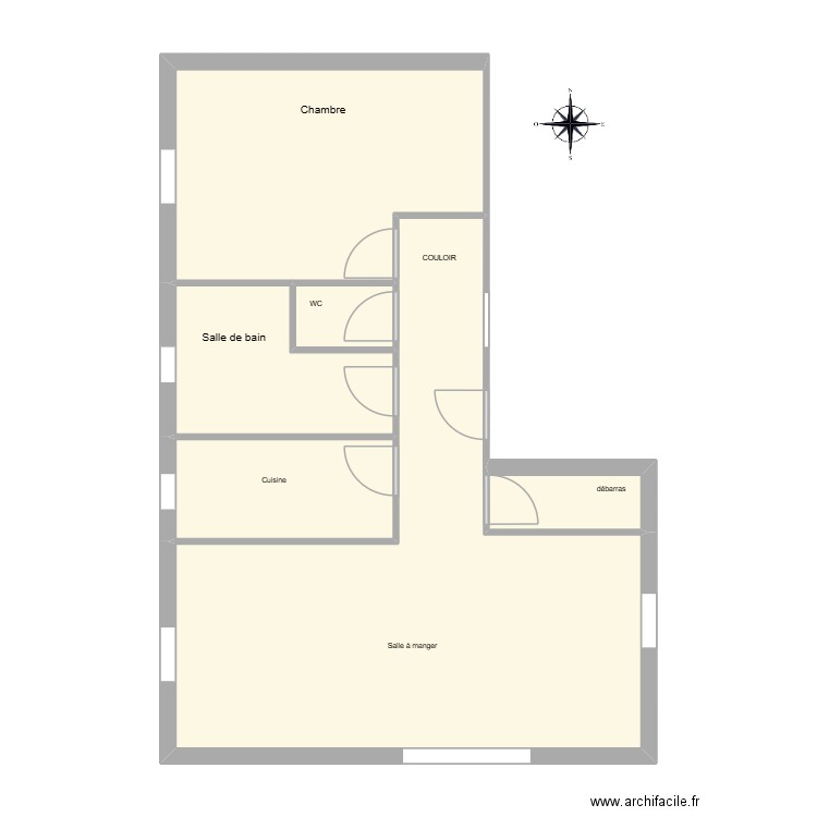 appartement f2 volares. Plan de 6 pièces et 65 m2