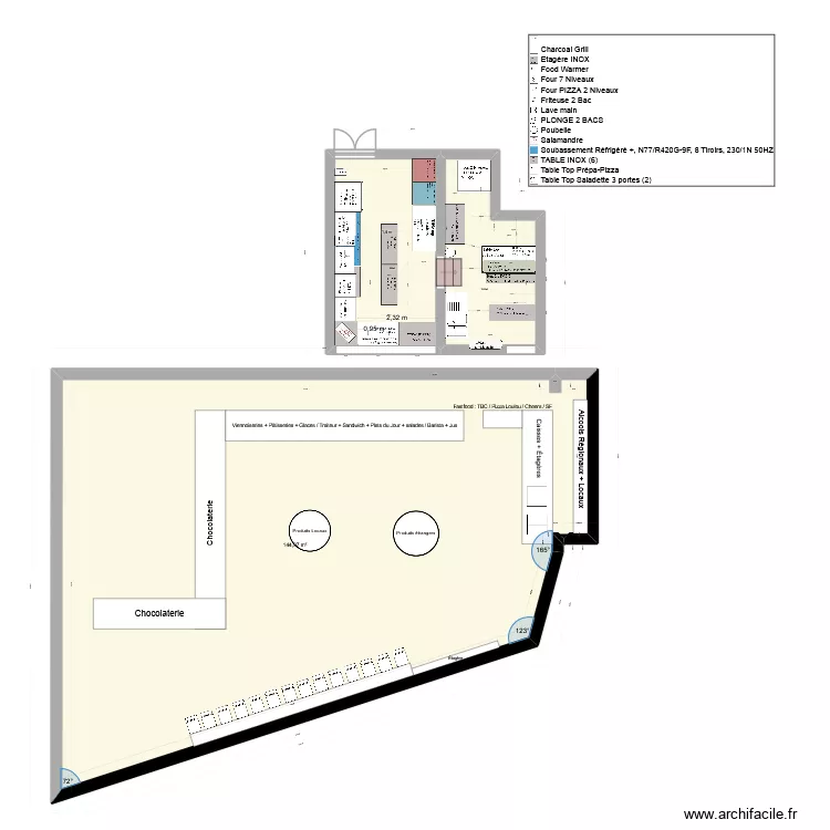 Boutique Sol-B&eacute;ni. Plan de 3  et 174 m²