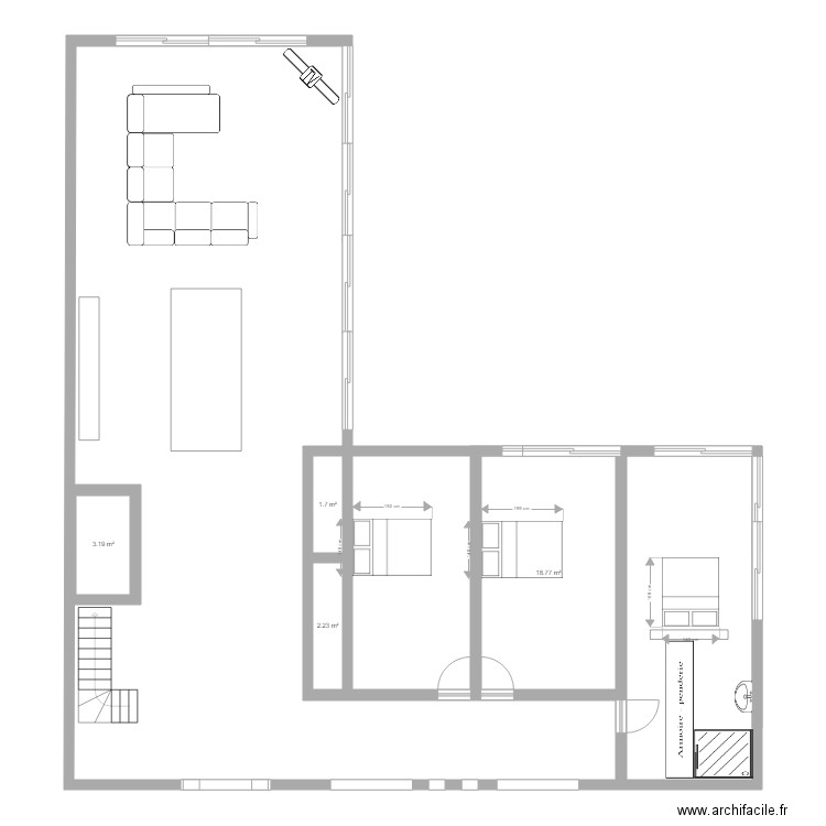 Projet Buthiers RT2020. Plan de 0 pièce et 0 m2