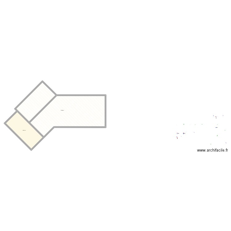 réseaux. Plan de 2 pièces et 150 m2