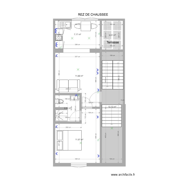 Mtype ROSSINI  REZ  Niv 1 V2. Plan de 0 pièce et 0 m2