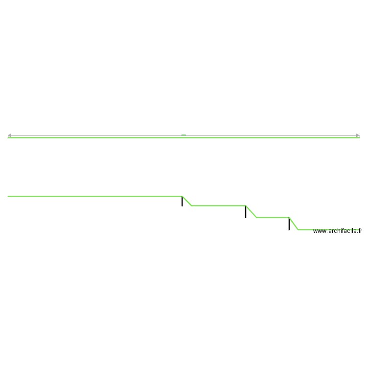 plan coupe terrain face ouest. Plan de 0 pièce et 0 m2