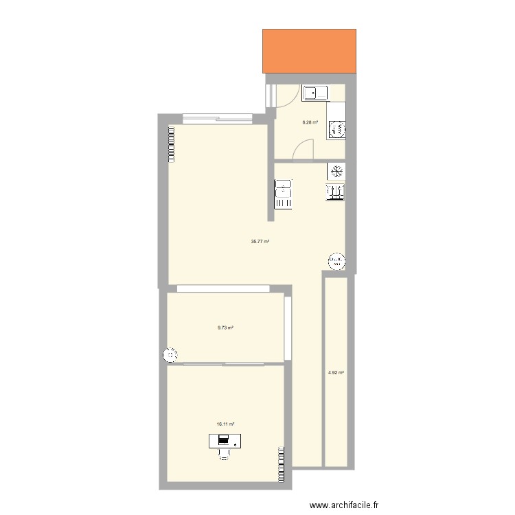 extension version 3. Plan de 0 pièce et 0 m2