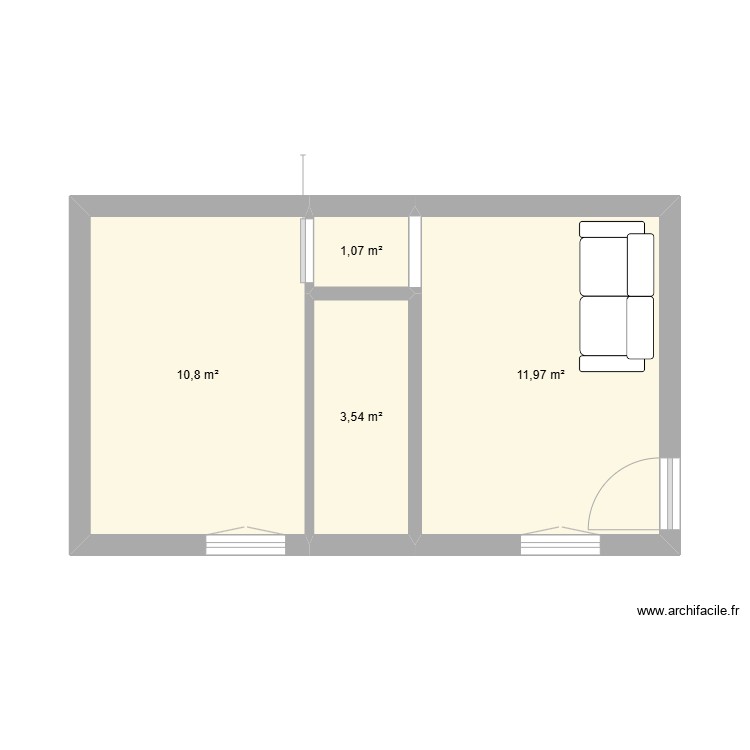 appartement1 - Plan 4 pièces 27 m2 dessiné par Kam42300