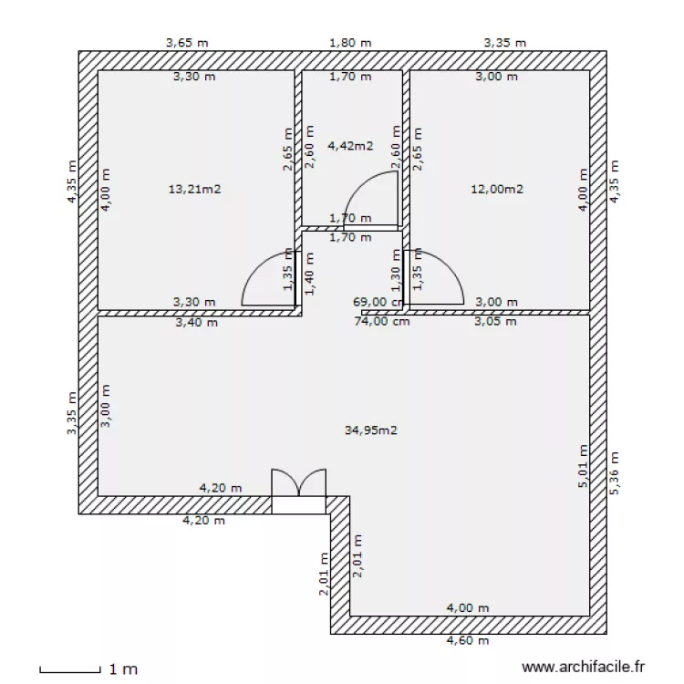 STUDIO. Plan de 