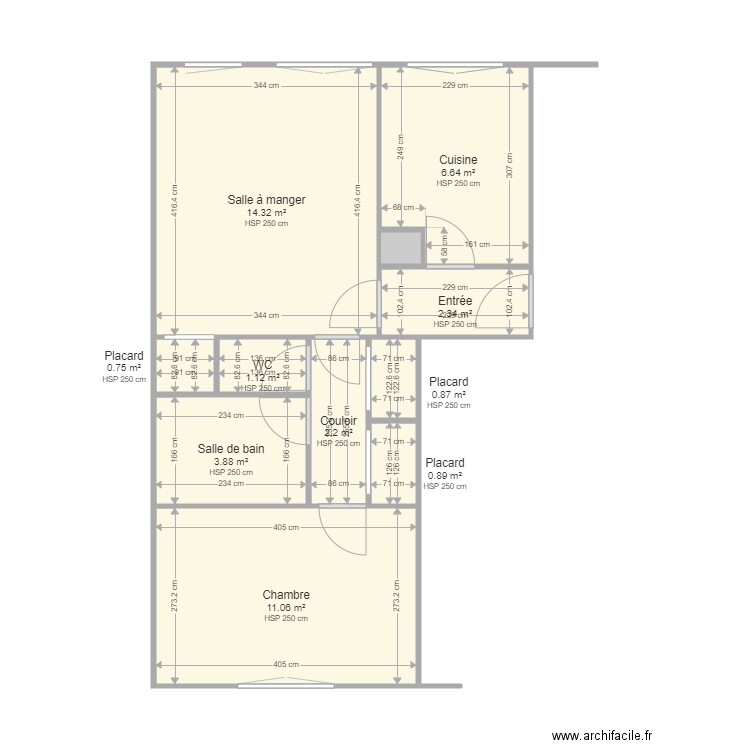 FONCIA 14 WATTEAU APT 424. Plan de 11 pièces et 44 m2