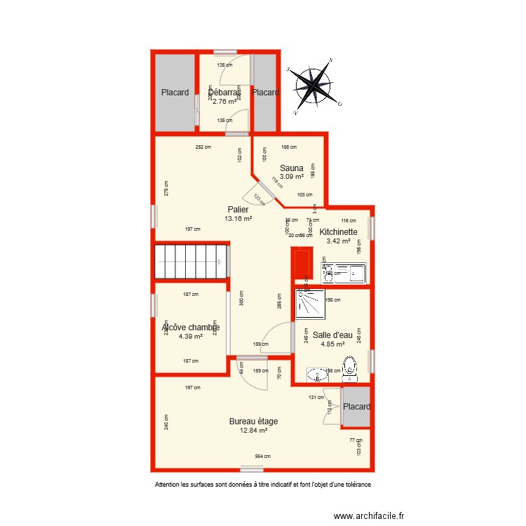 BI 4953 étage côté. Plan de 0 pièce et 0 m2