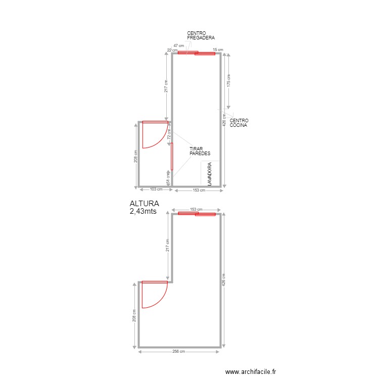 COCINA CINTHYA LAVALLEN. Plan de 0 pièce et 0 m2