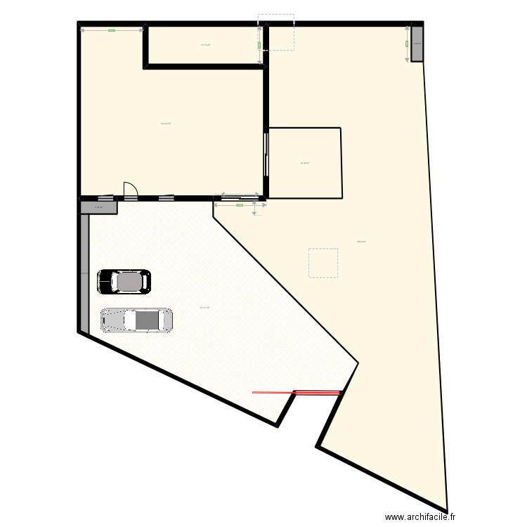 ROLLEGEM exterieur existant. Plan de 8 pièces et 638 m2