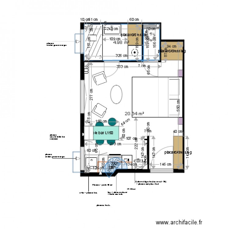 Plan projet 2 appartement MOLINARO. Plan de 0 pièce et 0 m2