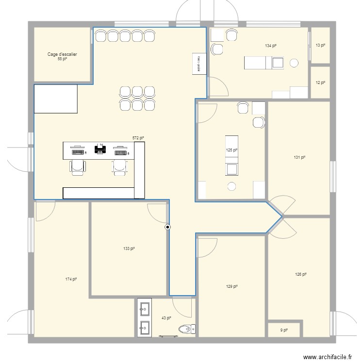 Clinique 1. Plan de 0 pièce et 0 m2