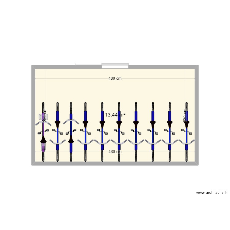  PROP JJ. Plan de 1 pièce et 13 m2