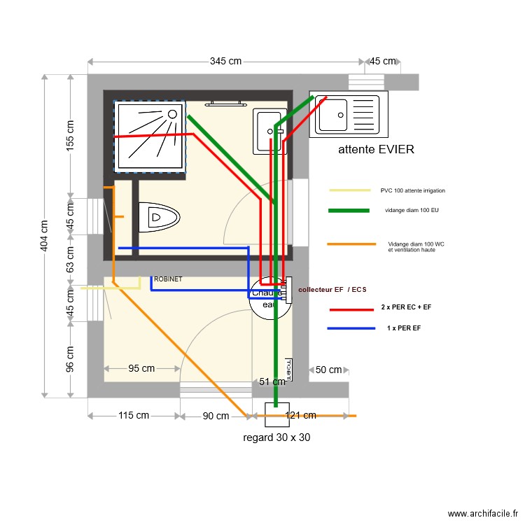 SDB et LOCAL PISCINE. Plan de 0 pièce et 0 m2