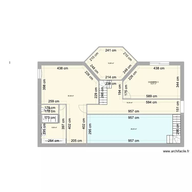 N&Eacute;RAC &Eacute;TAGE modifi&eacute;. Plan de 