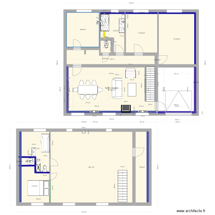 Salon Asnelles v2. Plan de 0 pièce et 0 m2
