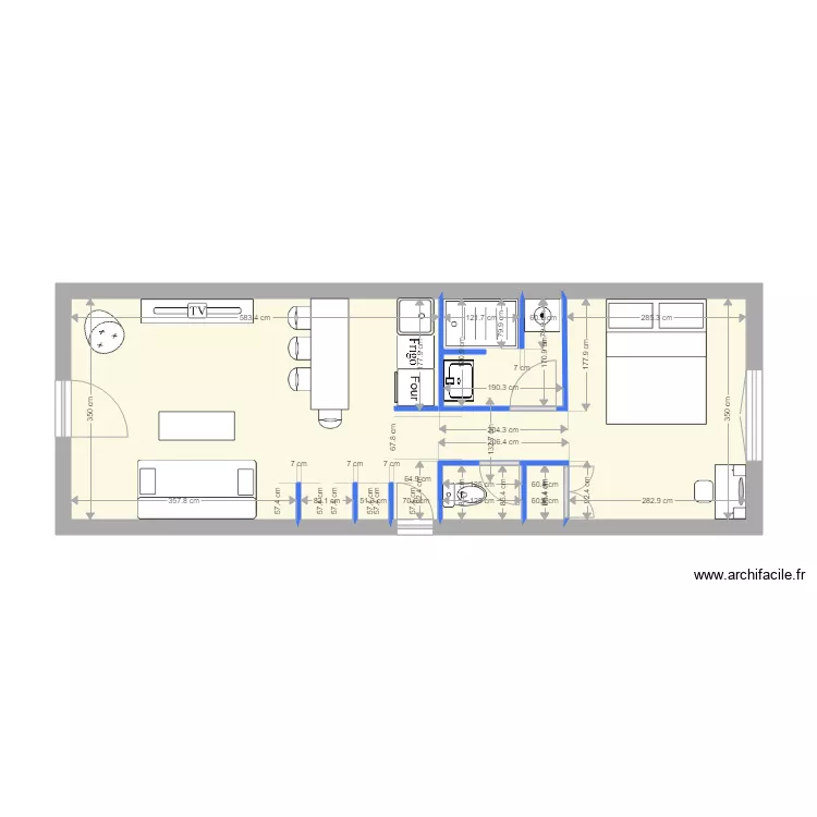 airbnb lemercier. Plan de 