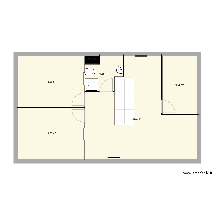 Epron Etage existant. Plan de 0 pièce et 0 m2