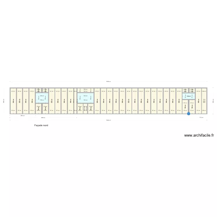 facade nord. Plan de 