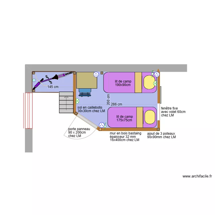 cabane observatoire 05. Plan de 