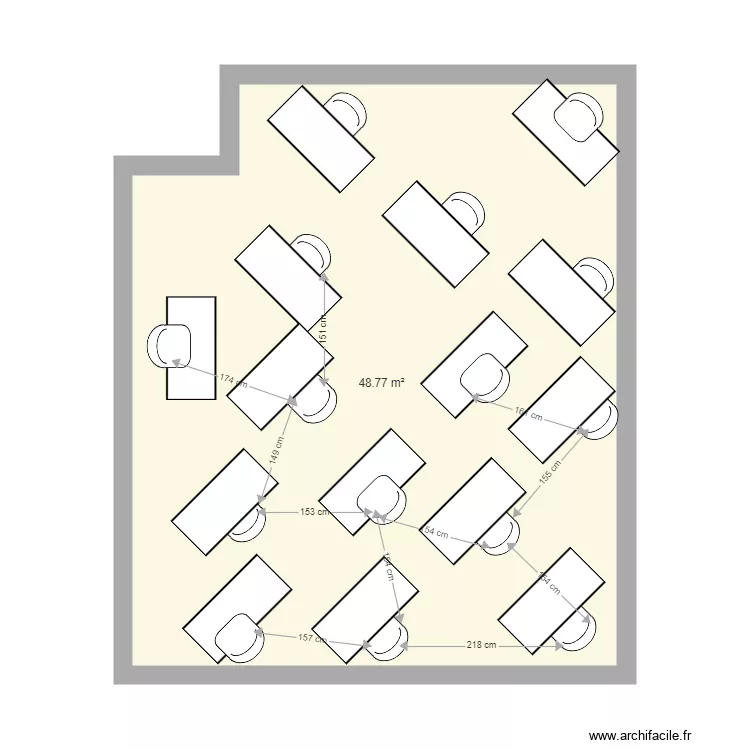 50m2 en &eacute;cole. Plan de 