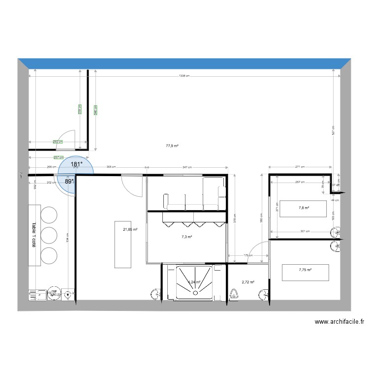 SCI 3L 5. Plan de 7 pièces et 130 m2