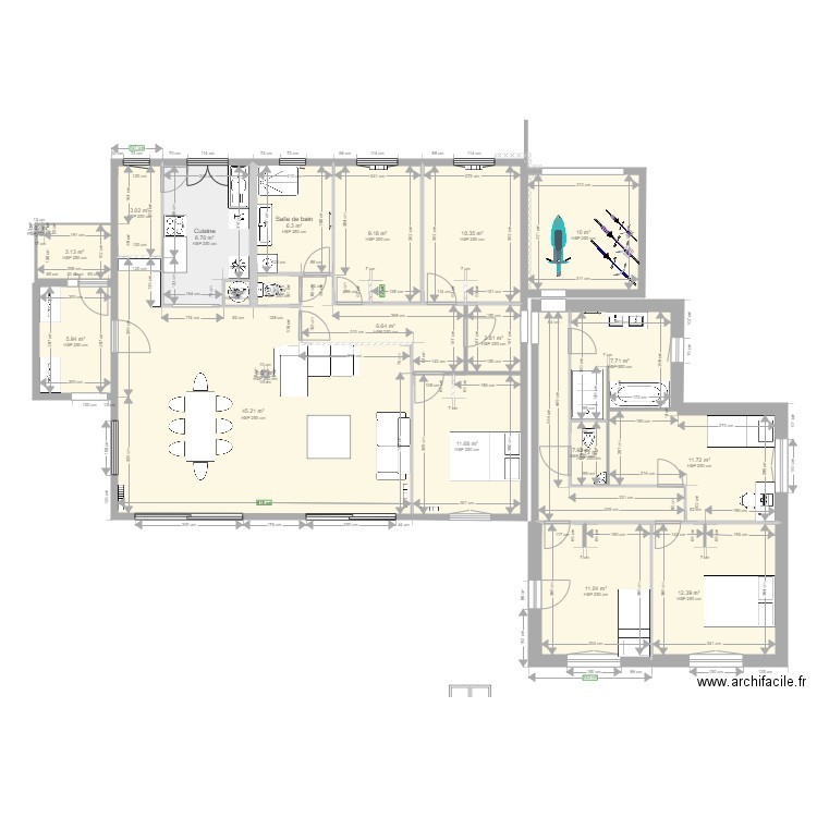 Plan de la maison AVEC EXTENSION SUITE MAIRIE version 1. Plan de 0 pièce et 0 m2