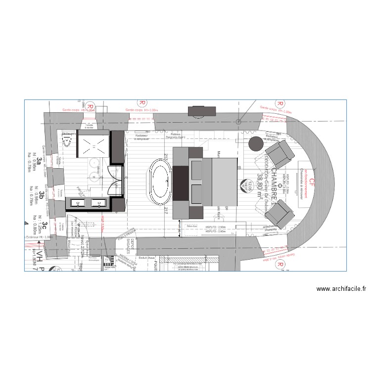 bed 1Z. Plan de 0 pièce et 0 m2
