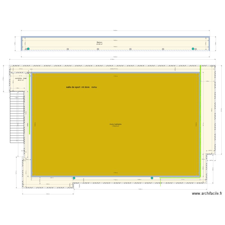 plan salle de sport mt dore romu. Plan de 0 pièce et 0 m2
