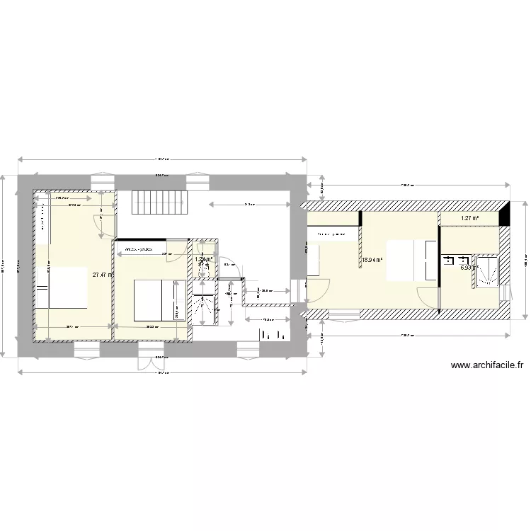 Plan &eacute;tage 4. Plan de 