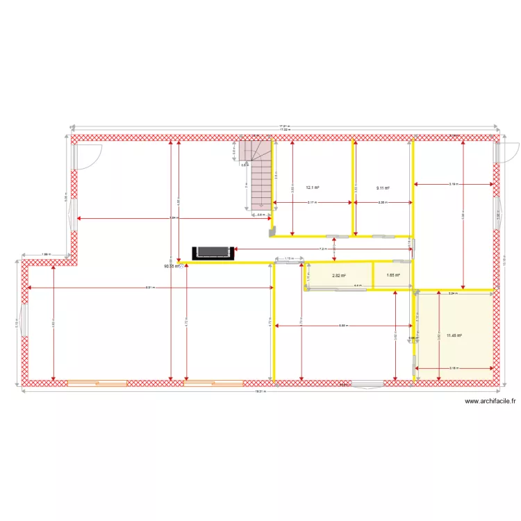 MAISON MAX SURFACES TER. Plan de 
