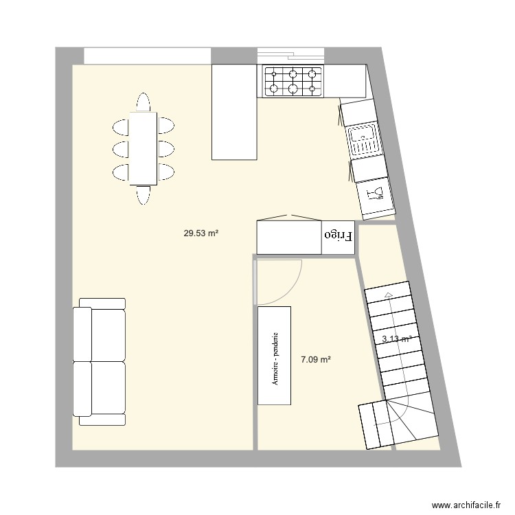 Feufeu RDC. Plan de 0 pièce et 0 m2