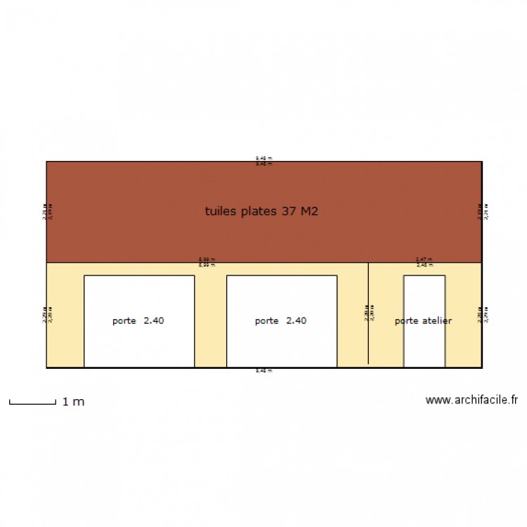 garage facade. Plan de 0 pièce et 0 m2