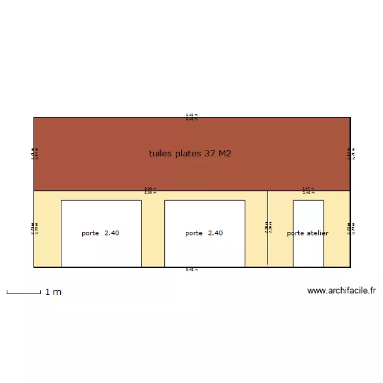 garage facade. Plan de 
